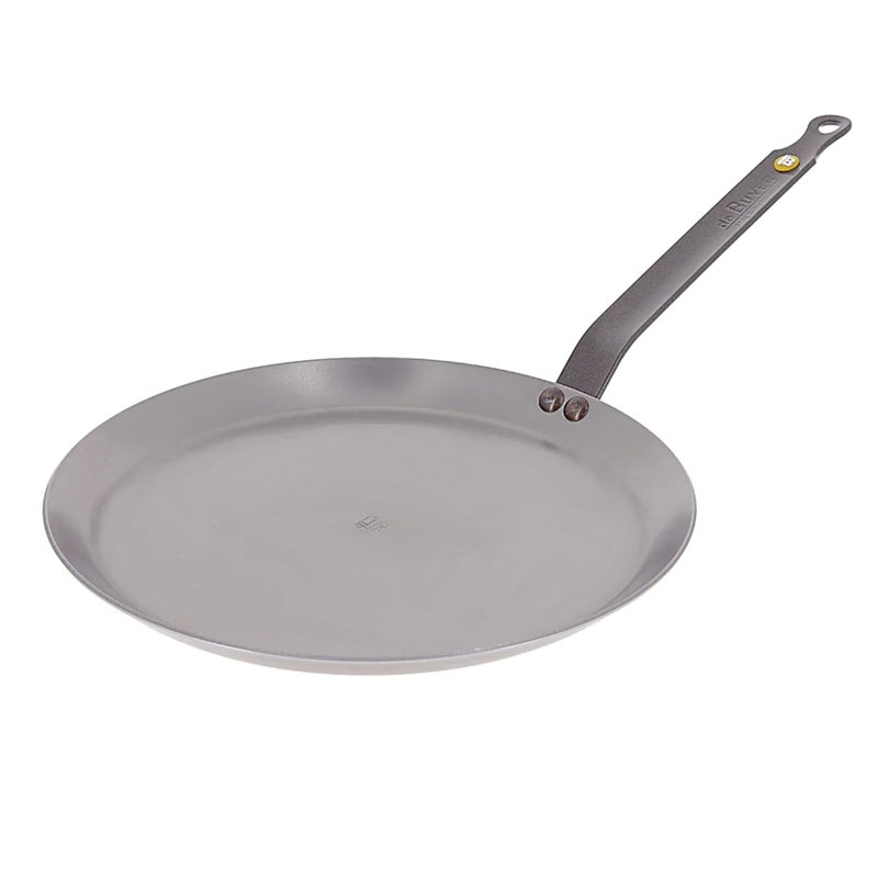 De Buyer MINERAL B Carbon Steel Crepe & Tortilla Pan - 12â€ Diameter, 10â€ Cooking Surface - Ideal for Making & Reheating Crepes, Tortillas & Pancakes - PFAS, PFOA & PFOS Free - Made in France - Image 1