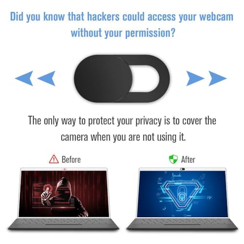 Mizi Webcam Privacy Cover Slide [6 Pack], Cute Camera Blocker Sticker, Protect Your Privacy and Security for Computer, Laptop, Tablets & Phones - Cat Xmas - Image 2