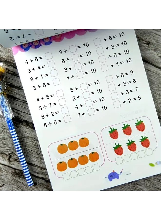 كتاب تعلم الرياضيات: ١٠٠ تمرين في العمليات الحسابية، الجمع والطرح للأطفال في المدرسة - Image 3