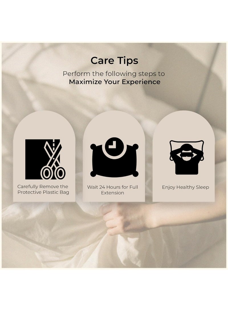 CareFoam Shredded Memory Foam Pillow – Adjustable, Cooling, Firm Support for Side, Back & Stomach Sleepers – Washable Removable Cover – King Size, Pack of 2 - Image 5