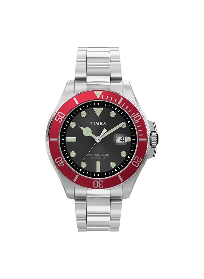 تيميكس ساعة TIMEX TW2U41700 من مجموعة سيتي هاربرسايد كوست  ساعة رجالية متينة مصنوعة من النحاس الأصفر والفولاذ المقاوم للصدأ. - Image 1