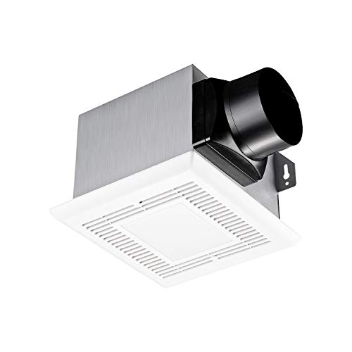 Tech Drive Bathroom Fan with Light 50 CFM 1.0Sone No Attic Access Needed Installation,Very Quiet Bath Ventilation and Exhaust Fan with LED Light 4000K 600LM, 4inch Duct - Image 1