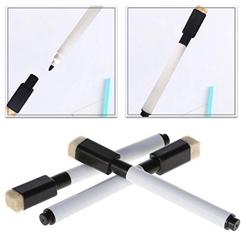 deziine Set Of 4 Black Magnetic Whiteboard Pen Erasable Marker Office School Stationery Supplies - Image 3