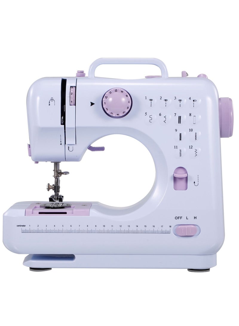 DubaiGallery Portable Sewing Machine Mini Electric Household Crafting Mending Sewing Machines Multi-Purpose 12 Built-in Stitches with Foot Pedal for Home Sewing, Beginners, Kids - Image 1