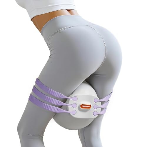 FEIERDUN Thigh Master, Kegel Exerciser, Pelvic Floor Muscle Trainer for Women, Adjustable 5-Level Resistance, Inner/Outer Thigh Leg Hip Glute Arm Toner,Leg-Shaping Ball-Purple - Image 1