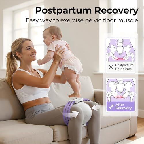 FEIERDUN Thigh Master, Kegel Exerciser, Pelvic Floor Muscle Trainer for Women, Adjustable 5-Level Resistance, Inner/Outer Thigh Leg Hip Glute Arm Toner,Leg-Shaping Ball-Purple - Image 4