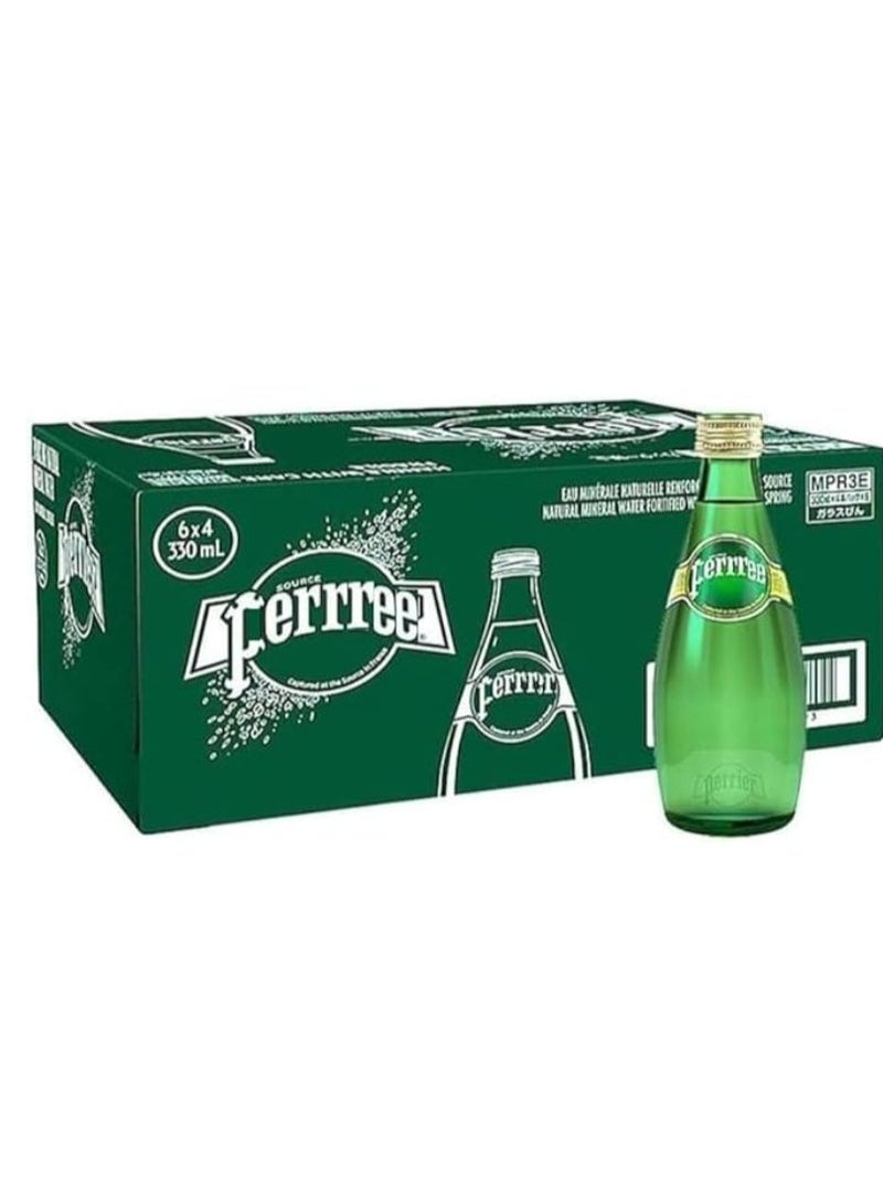 PERRIER Regular Sparkling Mineral Water - 24 x 330 ml - Image 1