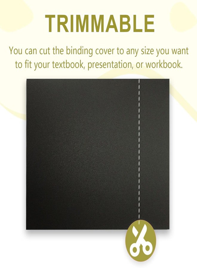 HOUYEE 200 Pack 16 Mil Poly Binding Covers,Sand Texture Binding Presentation Covers,8.5x11 Inches,Letter Size,Black,Square Corners,Un-Punched - Image 3