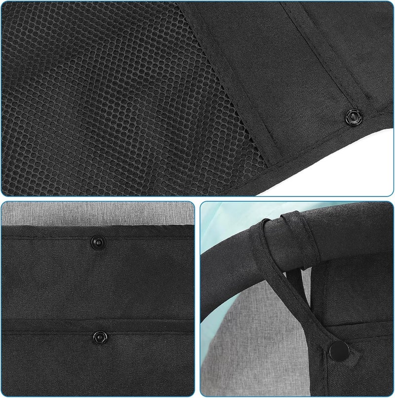 Accmor Universal Stroller Organizer Mesh Bag Fits for Uppababy Nuna Britax Doona Strollers NonSlip Adjustable Stroller Mesh Cargo Net Storage Caddy Accessories - Image 5