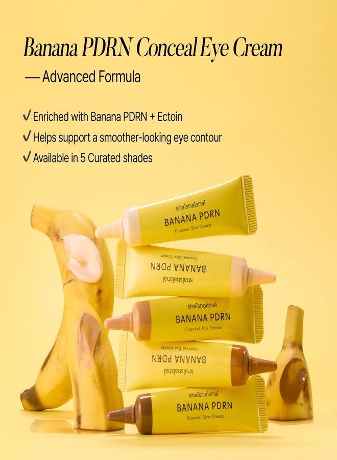 shaishaishai BANANA PDRN Conceal - Hydrating Under Eye Cream & Dark Circle Coverage, Advanced Formula with PDRN + Ectoin, Non-Sticky, Korean Skincare, 0.52 oz (Cream) - Image 2