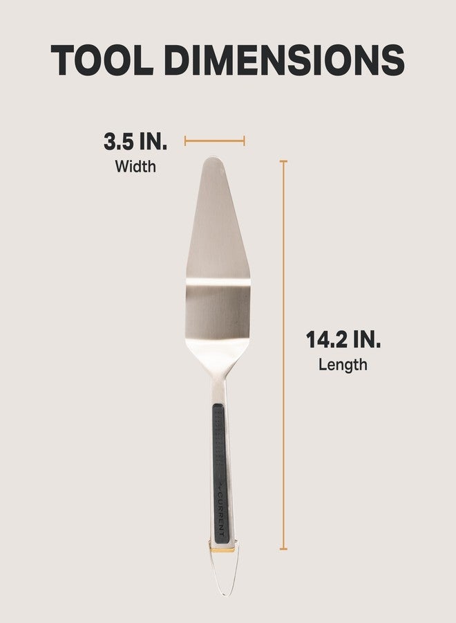 كارانت ملعقة بيتزا عصرية، مصنوعة من الفولاذ المقاوم للصدأ عالي التحمل، مزودة بحافة مدببة ومقبض مريح، وقبضة مانعة للانزلاق، وآمنة للغسل في غسالة الأطباق. - Image 4