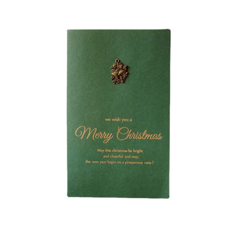 Vintage Gilding Christmas Metal Copper Decorative Greeting Card Business Gift Holiday Thanksgiving Greeting Card With Envelope - Image 5