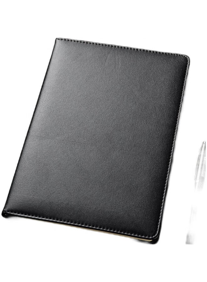 Deli دفتر جلد أعمال كبير 16K من دلي، دفتر اجتماعات، قرطاسية، لوازم مكتبية، 112 ورقة/كتاب، أسود، 3161 - Image 2