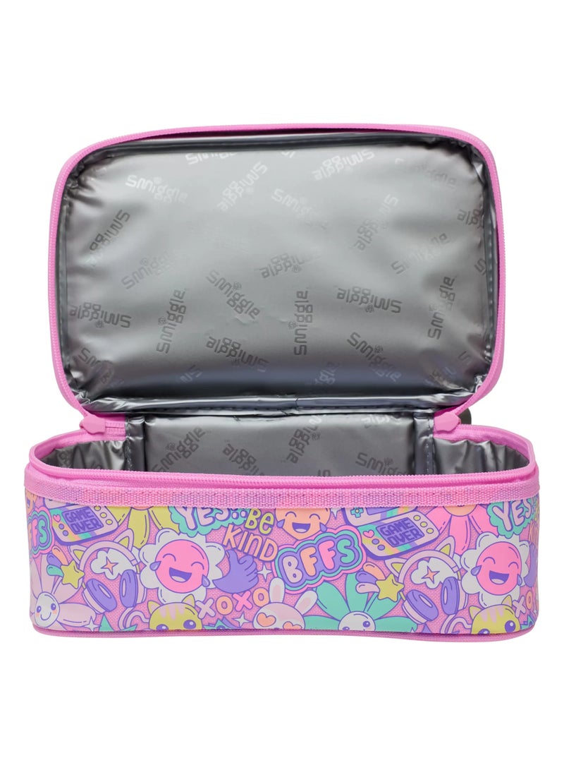 Smiggle Cartoon Floral Double-Decker Lunch Bag | Handheld Insulated Tote for Kids - Image 3