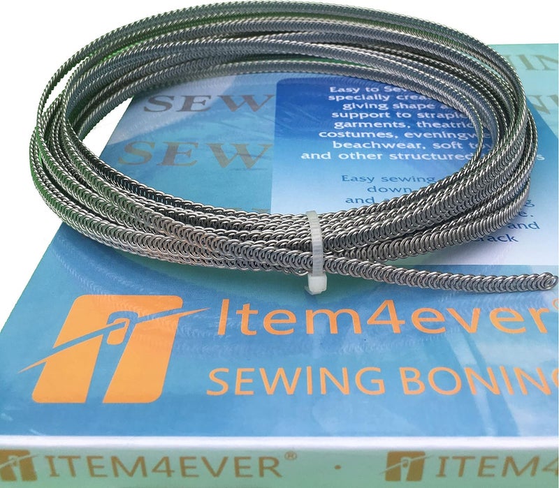 item4ever Spiral Metal Boning - 10 Yards, 1/4" + 24 Tips - Image 1