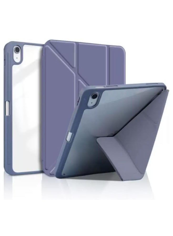 Case for for iPad 11th (A16) / 10th Gen Cover Case (2025/2022) with Pencil Holder, 5-in-1 Multiple Viewing Angles,Silky Soft Silicone Cover & Soft Clear Back Cover, Auto Wake/Sleep, (Blue Gray) - Image 1