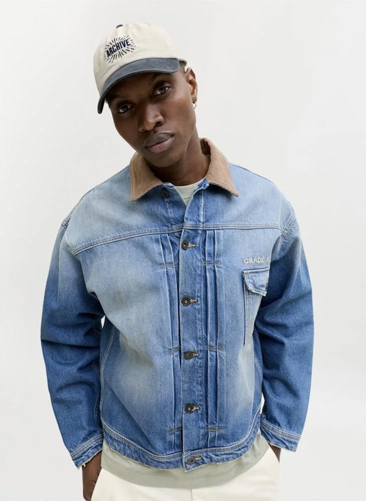 JACK & JONES Navy Blazer Graphic Curve Peak Cap  | Best Price UAE