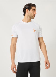 Styli Neon Print Micro Dot Raglan Fit Workout T-Shirt  - Image 1