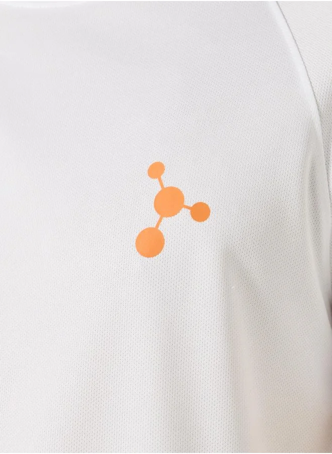 ستايلي Neon Print Micro Dot Raglan Fit Workout T-Shirt