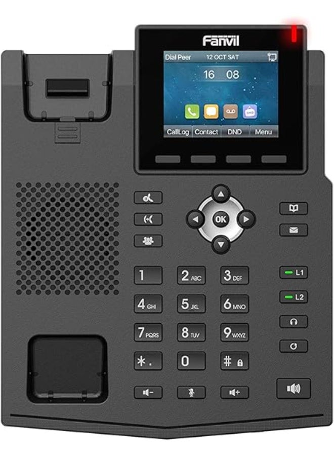 فانفيل Fanvil X3SG Entry Level VoIP Phone, 2.8-Inch Color Display, 4 SIP Lines, Dual-Port Gigabit Ethernet, Power Adapter Not Included - Image 2