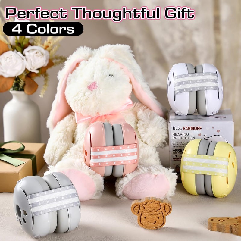 Copkim 4 Pack Baby Ear Protection for Babies and Toddlers up to 36 Months Infant Noise Cancelling Headphones Ear Muffs Against Hearing Damage Improves Sleep Travel Baby Bags - Image 4