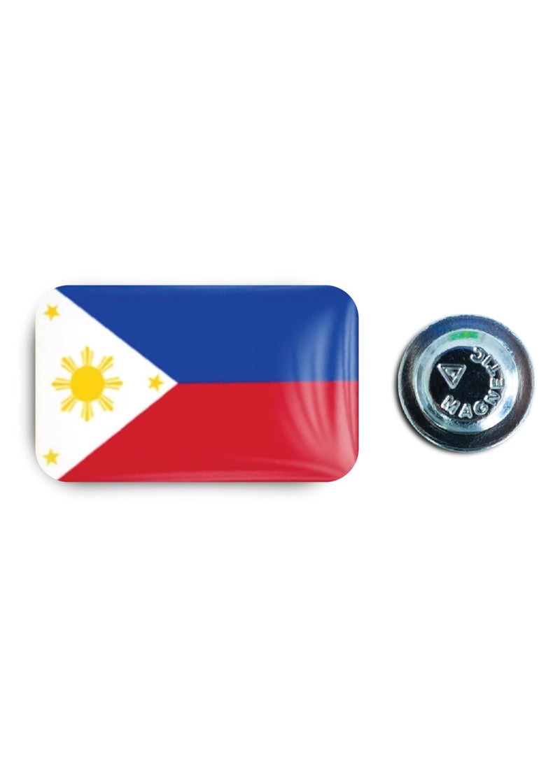 971MEDIA Philippine Flag Magnetic Badge  - Image 1