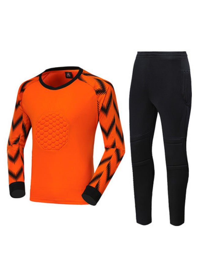 Goalkeeper's Clothing Jersey Chest Protection Elbow Protection Suit Children's Goalkeeper's Clothing Middle School Students' Long Sleeve Training Clothing Compeion Clothing