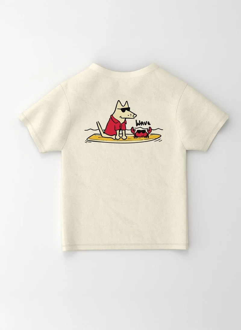 Nautinati  Nautinati Boys' Cotton Beach Theme Oversized T-shirt for Men | Best Price UAE