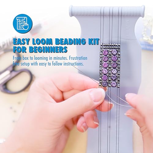 Beadalon Jewel Loom – 2.75" x 10.5" Jewelry Weaving Loom for Bracelets, Cuffs & Bead Patterns - Image 5