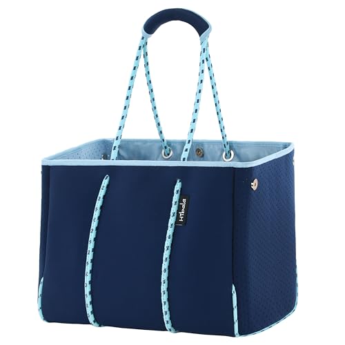 Hibala Neoprene Multipurpose Beach Bag,Gym/Travel/Pool Bag,Tote For Women&Men (Blue) - Image 1