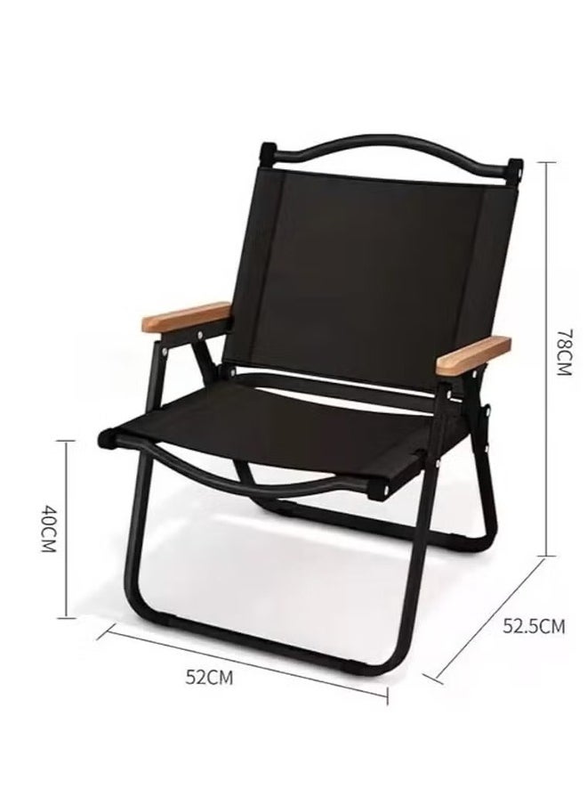 Cady One Black Portable Folding Camping Chair, Lightweight for Camping, Hiking, and Gardening, Versatile  - Image 3