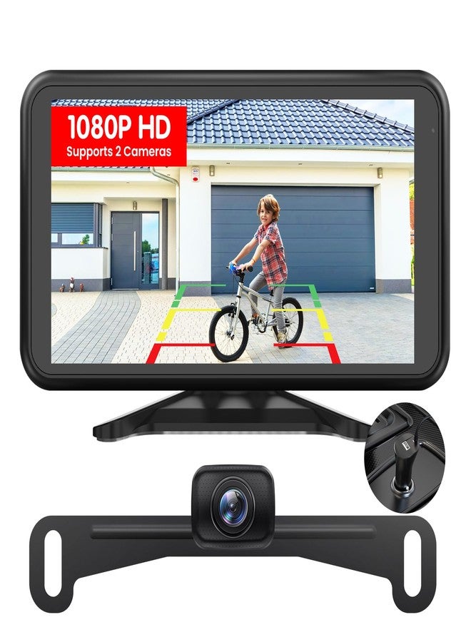 AUTO-VOX Wireless Backup Camera for Car Easy Install: No Delay 5" HD 1080P Rear View Camera with Clear Night Vision 2 Channels, IP69K Waterproof Back Up Camera System for Truck, Pickup, SUV, Van - W12 - Image 1