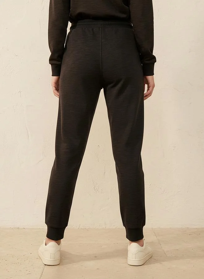 Kappa Black Kappa Women Drawstring Waist Joggers for Women | Best Price UAE