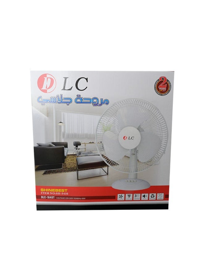 LC DLC Table Fan Model DLC-1640T – Classic Design, 3-Speed Cooling – Quiet and Efficient Desk Fan for Home and Office - Image 5