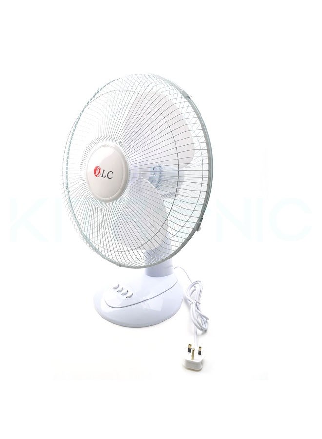 LC DLC Table Fan Model DLC-1640T – Classic Design, 3-Speed Cooling – Quiet and Efficient Desk Fan for Home and Office - Image 2