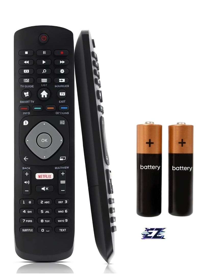 ELTRAZONE Replacement Remote Control for Philips TV by LEV, Universal LCD LED 3D HD Smart TV with Netflix - No Setup Required - Image 1
