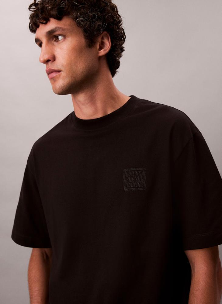 CALVIN KLEIN Short Sleeve Crew Neck Patch T-Shirt - Image 4