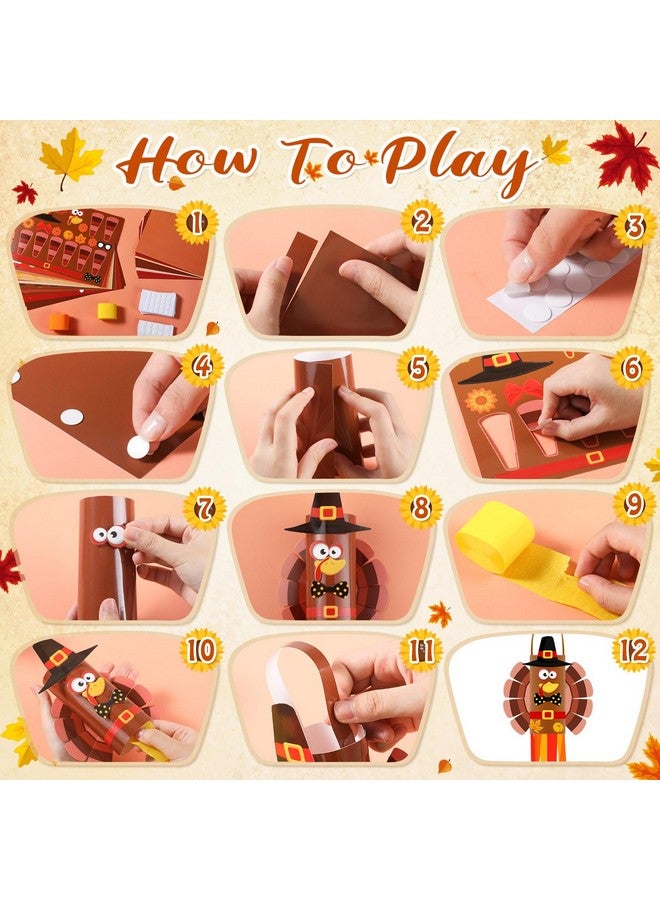 Pajean Pajean 27 Set Thanksgiving Turkey Windsock Decoration Paper Turkey Craft DIY Turkey windsock Flags Hanging Ornament and Streamers Fall Wind Socks Outdoor for Home Yard Garden Patio Lawn Party Decor - Image 4