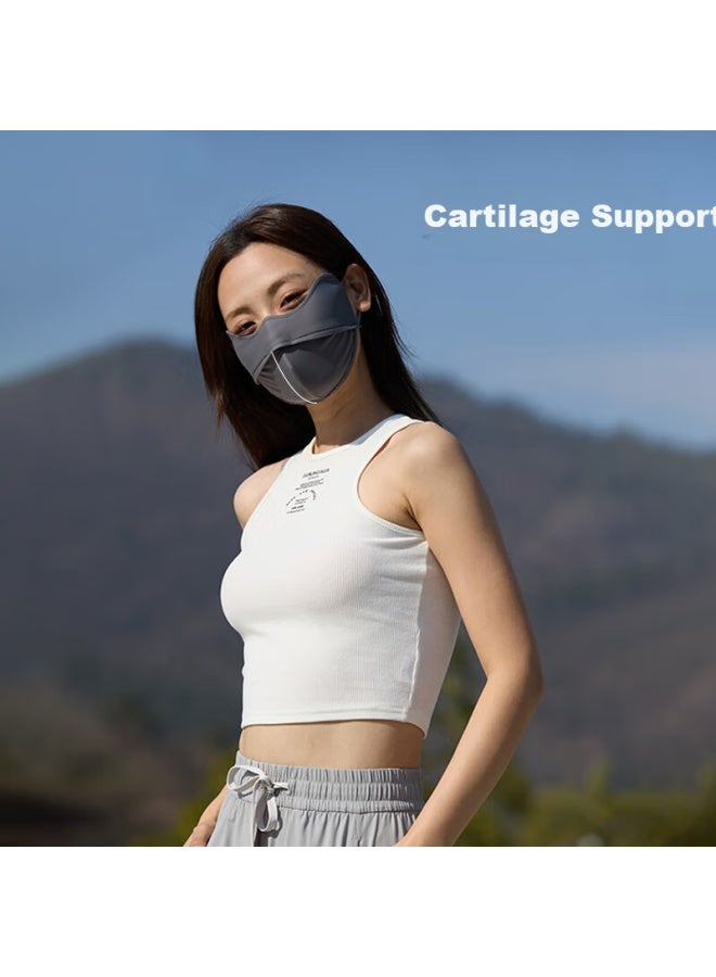Solarstorm Summer Ice Silk Sun Protection Face Mask For Men And Women, Uv Protection, Outdoor Cycling Sunshade Breathable Eye Protection Mask, Black - Image 2