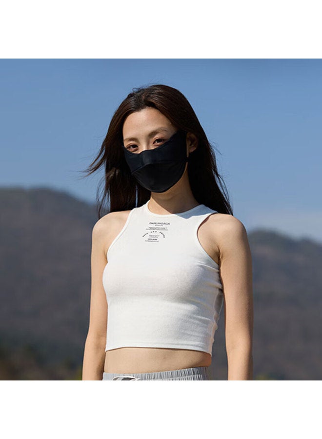 Solarstorm Summer Ice Silk Sun Protection Face Mask For Men And Women, Uv Protection, Outdoor Cycling Sunshade Breathable Eye Protection Mask, Black - Image 1