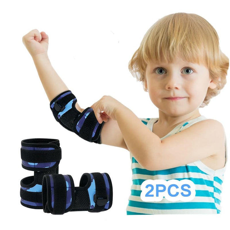 Zelen Thumb Sucking Guard Deterrent Finger Sucking Prevention Thumb Sucker Stopper for Kids Toddlers Nail Biting Treatment Anti Nose Picking Stop Thumb Sucking Glove Pediatric Elbow Immobilizer 2PCS - Image 1