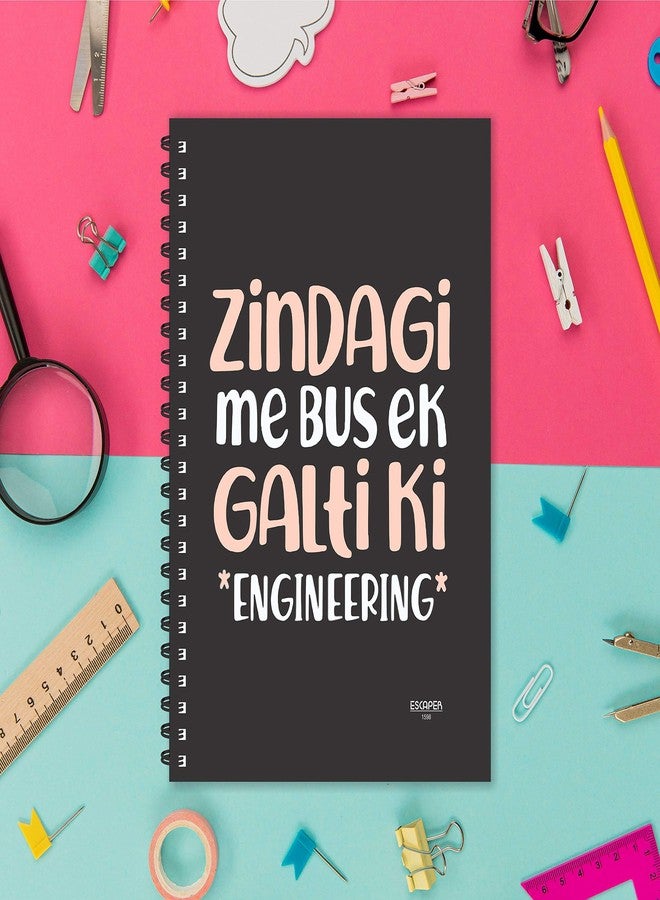 ESCAPER مفكرة "الهروب من زلة الحياة" (Escapper) - اقتباسات هندسية باللغة الهندية، مسطرة A5 (8.5 × 5.5 بوصة)، شعارات هندسية تحفيزية ومضحكة، هدية للمهندسين والطلاب - Image 5