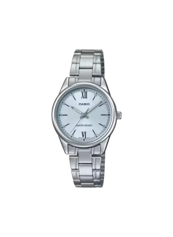 كاسيو Women's Analog Display Watch With Silver Stainless Steel Strap - LTP-V005D-2B3UDF