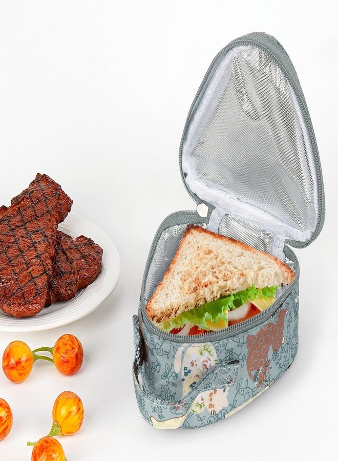 لينكيديا حقائب سندويشات صغيرة قابلة لإعادة الاستخدام من Linkidea، حقيبة تخزين وجبات خفيفة معزولة للسندويشات، صندوق غداء خفيف الوزن مقاوم للتسرب للاستخدام الخارجي للنساء (أزرق) - Image 5