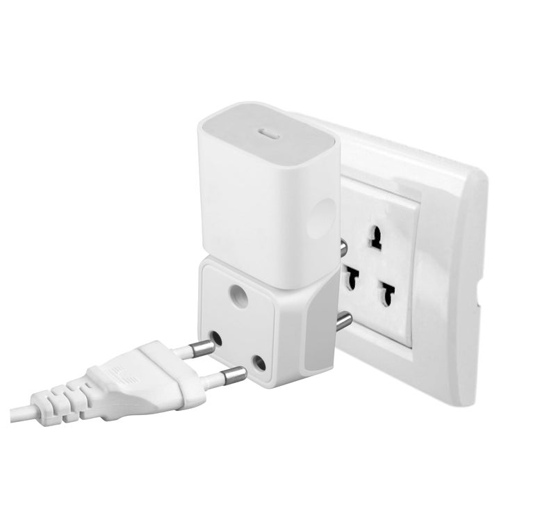 Ceptics 2 in 1 Plug Extension Socket, Type D Multiple Plug Socket, 3 Pin Multi Plug Socket - Dual Inputs for Computer, PC, Laptop, Phone - CE, RoHS, 3 Pack - Lifetime Limited Warranty - Image 5