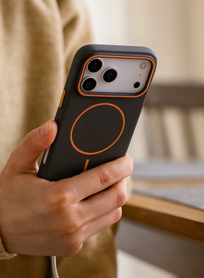 iPhone 17 Pro Case | Litchi leather texture, full-body protection, ultra-thin and shockproof | Scratch-resistant, fingerprint-resistant | Soft microfiber lining - Image 2