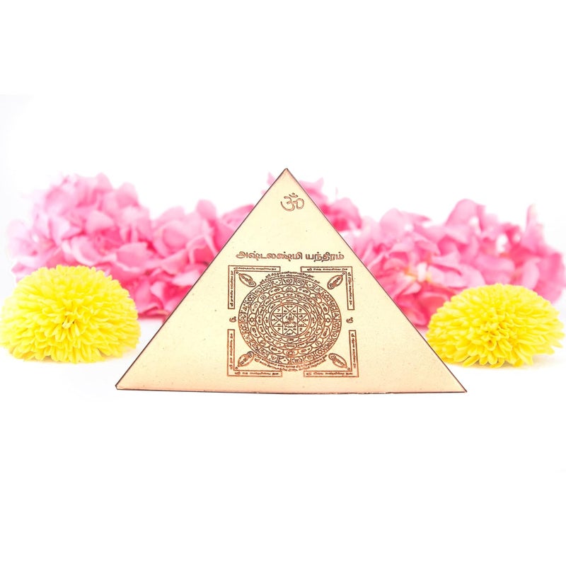 Anciently Copper Vastu Pyramid Yantra 4 X 27 Inches With Base Plate 5 Powerful Yantras Carved - Image 4