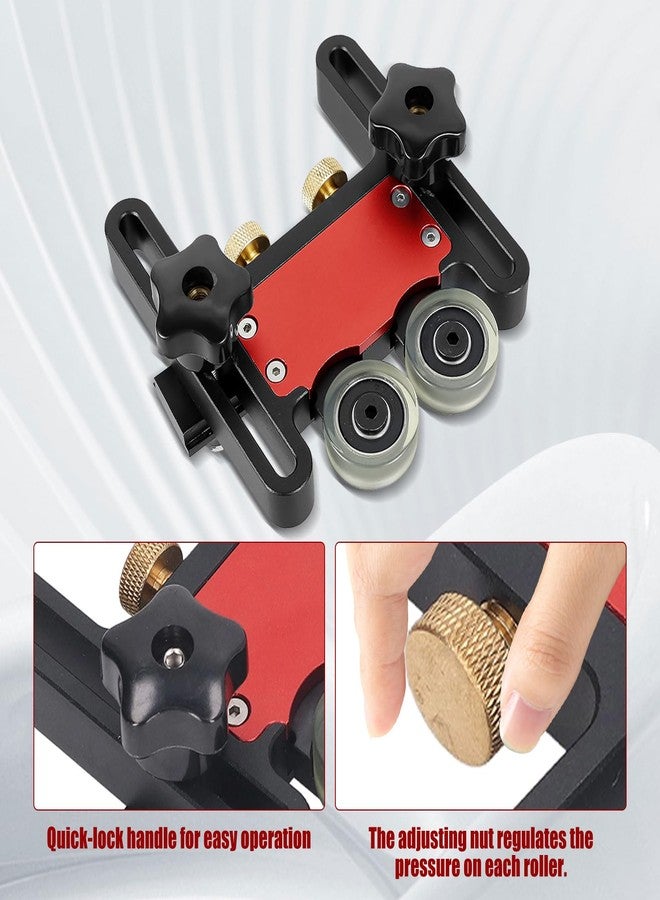 dcvbny 2Pcs Updated Bearing Roller Featherboards Feather Boards for Table Saw Router,Upgrade Your Table Saw with New Versatile Thin Rip Jig and Table Saw Guide for Precise Cuts and Enhanced Safety - Image 3