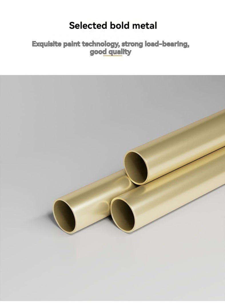 شو وو شماعة ملابس منزلية من الرخام قطعة واحدة، شماعة ملابس بسيطة لغرفة النوم، رف ملابس معلق، شماعة معاطف، رف تخزين ملابس معلق، يمكن تعليق الملابس والقبعات والأوشحة وتنظيم الأحذية، رف معاطف ذهبي - Image 4