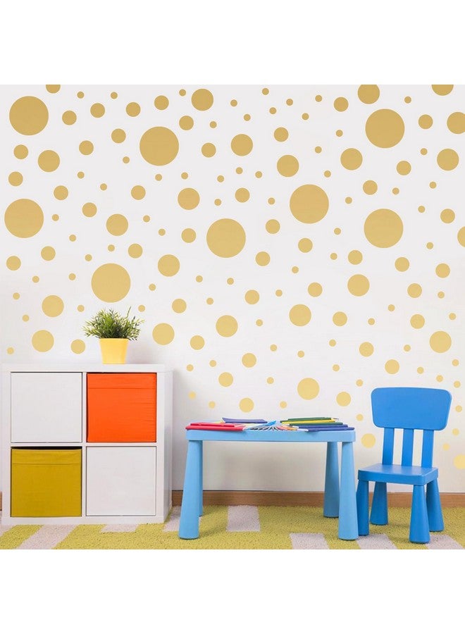 Sinekong 1240Pcs Polka Dot Wall Decals Gold Wall Decal Peel and Stick Kids Decals Removable Round Circle Rainbow Stickers for Playroom Nursery Classroom Bedroom Decor(Gold) - Image 1